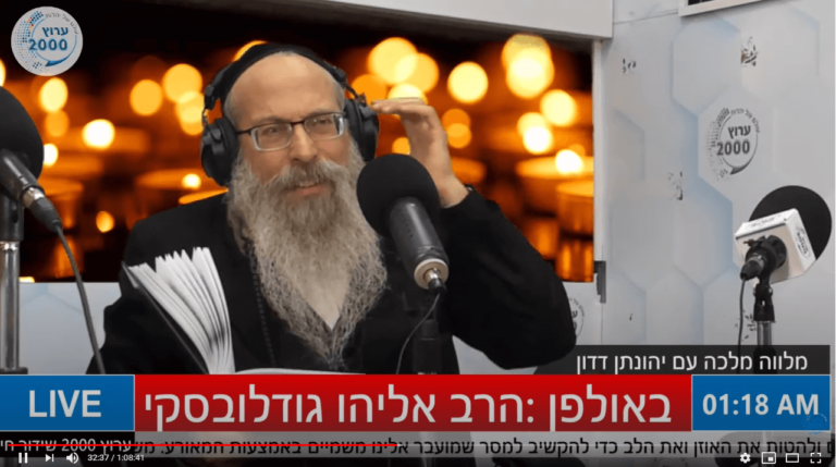 Read more about the article הרב אליהו גודלבסקי – בהלת הקורונה – שיעור מערוץ 2000